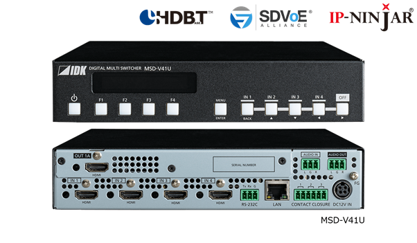 MSD-V41U - 4K@60 Digital Multi Switcher with 4 Inputs and 1 Output Standard model