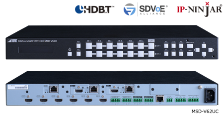 MSD-V62UC - 4K@60 Digital Multi Switcher with 6 Inputs and 2 Outputs SDVoE Output CAT model