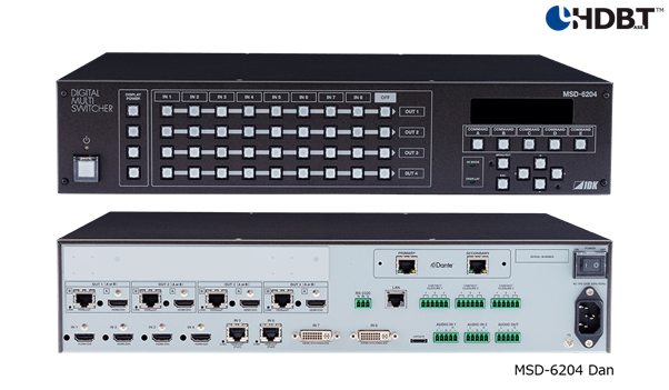 [MSD-6204 Dan - 4K Digital Multi Switcher with 8 Inputs & 4 Outputs- Dante output model] MSD-6204 Dan - 4K Digital Multi Switcher with 8 Inputs & 4 Outputs- Dante output model