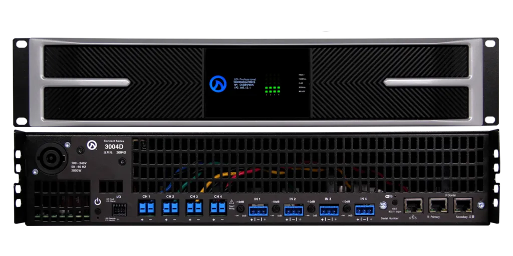 [LEA CS3004D - 4x 3000w 4ch Amplifier with DANTE] CS3004D